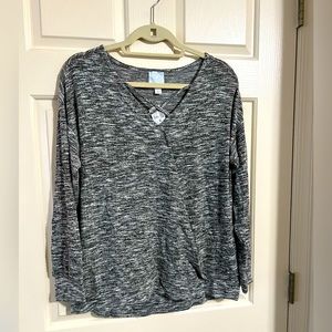 NWT Super Comfy Wrap Top with Criss-cross Detail at the Neckline
